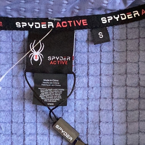 SPYDER ACTIVE NEW WITH TAGS ZIP UP WOMENS VEST SMALL WARMING TECH FLEECE BLUE - Picture 6 of 7